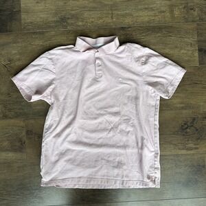 Original Penguin Men's Polo Shirt Size Large Pink Short Sleeve